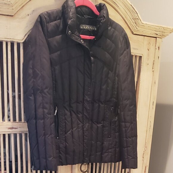 Kenneth Cole Reaction Black Down Fitted Puffer Jacket - Picture 6 of 10